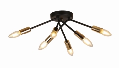 Lampa Sufitowa Żyrandol E14 Czarny