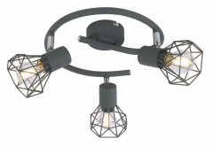 Lampa Sufitowa Żyrandol E14 Matowy Szary