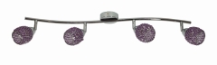 Lampa Sufitowa Żyrandol Listwa G9 Fiolet