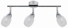 Lampa Sufitowa Żyrandol Listwa 6W LED Okrągła Klosz WYMIENNY Chrom Bezbarwny