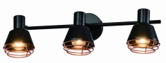 Lampa Sufitowa Żyrandol Listwa Czarny E14 Klosz Złoty