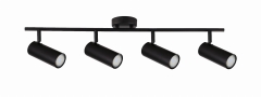 Lampa Sufitowa Żyrandol Czarny GU10 Klosz Czarny