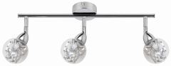 Lampa Sufitowa Żyrandol Listwa 6W LED SMD GŁÓWKA Chrom Bezbarwny