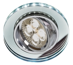 LED 230V Biały 2 1W Chrom Oczko sufitowe Lampa Sufitowa Żyrandol Okrągła SZKŁO