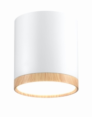 Lampa Sufitowa Żyrandol Tuba LED 4000K Drewniany Biały ŚR. 6 8 CM