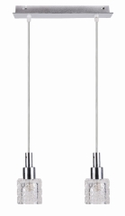 Lampa Wisząca Żyrandol G9 Chrom Kryształki