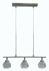 Lampa Wisząca Żyrandol G9 Satyna Nikiel Kryształki