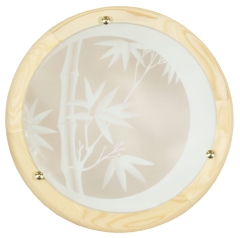 Lampa Sufitowa Żyrandol Plafon Drewno E27 SOSNA