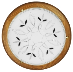 Lampa Sufitowa Żyrandol Plafon Drewno E27 DĄB