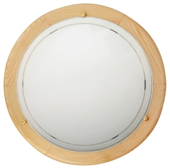 Lampa Sufitowa Żyrandol Plafon Drewno E27 SOSNA