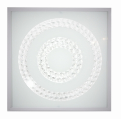 Lampa Sufitowa Żyrandol Plafon 16W LED 4000K Satyna Podwójny Ring