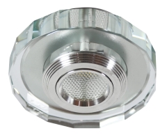 TR LED COB 230V Oprawa Stropowa Wpuszczana Stała WIELOKĄT SZKŁO PrzezroczystaNE