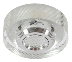 LED COB 230V Oprawa Stropowa Wpuszczana Stała Okrągła SZKŁO PrzezroczystaNE