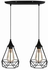Lampa Wisząca Żyrandol E27 Czarny