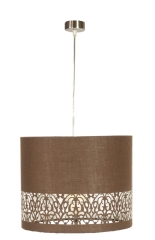 Lampa Wisząca Żyrandol 33 E27 BRĄZ ABAŻUR 77-19274 Z ZAWIESIEM 85-10608