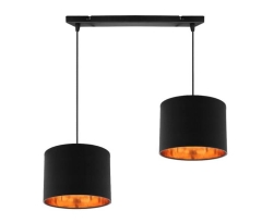 Lampa Wisząca Żyrandol Czarny E27 abażur Czarny