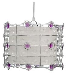 Lampa Wisząca Żyrandol E27 Fiolet 85-10523