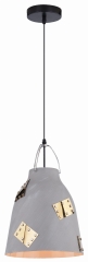 Lampa Wisząca Żyrandol 25 E27 Szary Złoty DEKOR
