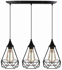 Lampa Wisząca Żyrandol E27 Czarny