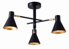 Lampa Wisząca Żyrandol E14 Czarny Matowy