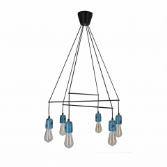 Lampa Wisząca Żyrandol Czarny E27