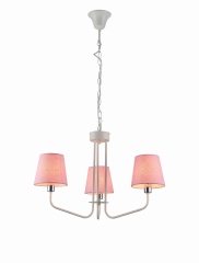 Lampa Wisząca Żyrandol Biały Różowy