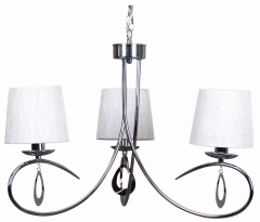 Lampa Wisząca Żyrandol E14 Chrom Biały