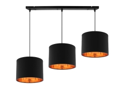 Lampa Wisząca Żyrandol Czarny E27 abażur Czarny