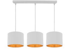 Lampa Wisząca Żyrandol Biały E27 abażur Biały