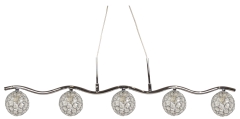 Lampa Wisząca Żyrandol G9 Chrom Przezroczysta