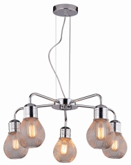Lampa Wisząca Żyrandol E27 Chrom