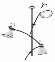 Lampa Wisząca Żyrandol E27 Biały Czarny