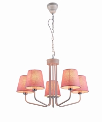 Lampa Wisząca Żyrandol Biały Różowy