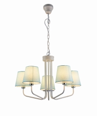 Lampa Wisząca Żyrandol Biały Niebieska