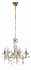 Lampa Wisząca Żyrandol E14 Złoty