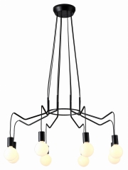 Lampa Wisząca Żyrandol E27 Czarny Matowy