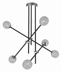 Lampa Wisząca Żyrandol MAX G9 LED Czarny