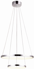 Lampa Wisząca Żyrandol 50 Podwójny LED 4000K Chrom