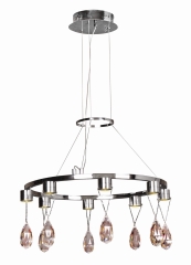 Lampa Wisząca Żyrandol LED Chrom