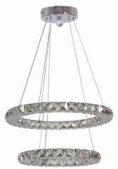 Lampa Wisząca Żyrandol 42 Podwójny LED Chrom