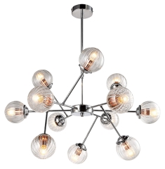 Lampa Wisząca Żyrandol 1 E14 Chrom Miedź Miedziana
