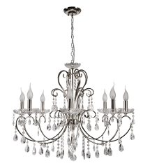 Lampa Wisząca Żyrandol 8* E14 Chrom