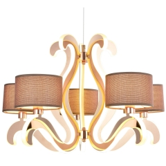 Lampa Wisząca Żyrandol E14 43 4W LED MIEDZIANY