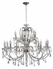 Lampa Wisząca Żyrandol 10 * E14 Chrom