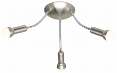 Lampa Sufitowa Żyrandol Plafon E14 Satyna Nikiel