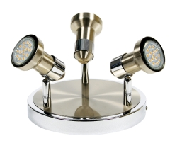 Lampa Sufitowa Żyrandol Plafon GU10 Nikiel Chrom