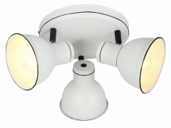 Lampa Sufitowa Żyrandol Plafon E14 Biały Czarny