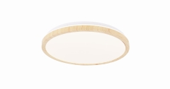 Lampa Sufitowa Żyrandol Plafon 18W LED BIAŁO Drewniany 4000K