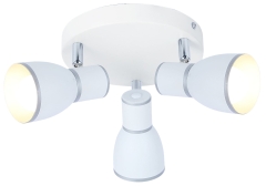 Lampa Sufitowa Żyrandol Plafon E14 Biały Chrom