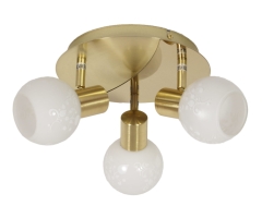 Lampa Sufitowa Żyrandol Plafon E14 Mosiądz
